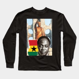 Kwame Nkrumah First President of Ghana and Pan African Leader Long Sleeve T-Shirt